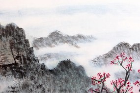 Εικόνα παραδοσιακή κινέζικη ζωγραφική τοπίων - 90x60