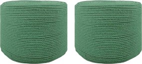 vidaXL Cotton Twine 2 τμχ. 2 mm 100 m Πράσινο 100% Βαμβάκι