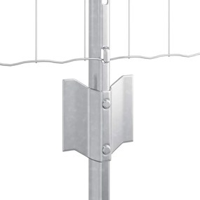 vidaXL Τεντώτο με στήριγμα Ασημί 0,4 x 10 μ Ατσάλι