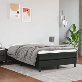 vidaXL Πλαίσιο Κρεβατιού Boxspring Μαύρο 120 x 200 εκ. Συνθετικό Δέρμα