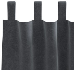 vidaXL Curtains Blackout  με Κρεμαστές Λαβές 2 τμχ Ανοιχτό γκρι Βαμβάκι