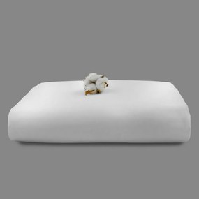 Σεντόνι Ξενοδοχείου Plain Satin Dream 700890 300ΤC White King Size 280x290cm 100% Βαμβάκι