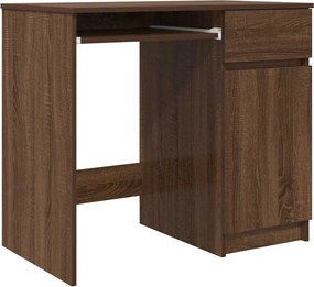 vidaXL Γραφείο Καφέ Δρυς 86x49x76 εκ. από Επεξεργασμένο Ξύλο