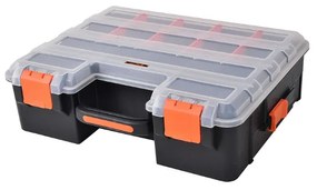 Tactix 320043 Ταμπακιέρα Πλαστική με πλαϊνά συρτάρια, διάφανο καπάκι &amp; θήκες 43.2 × 35.5 × 12cm