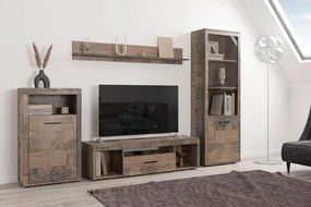 Σύνθετο Σαλονιού ARION Grunge Oak Μ260xΒ42xΥ183,5εκ.