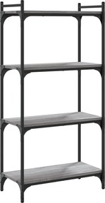 vidaXL Βιβλιοθήκη 4 Επιπέδων Γκρι Sonoma 60x30x120 εκ. Επεξεργ. Ξύλο