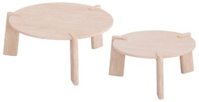 ΣΕΤ 2ΤΜΧ ΤΡΑΠΕΖΙΑ ΣΑΛΟΝΙΟΥ EQUIL HM9943.01 MDF ΜΕ ΜΕΛΑΜΙΝΗ-ΦΥΣΙΚΟ 66x66εκ + 87x87εκ