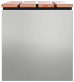 vidaXL Παγκάκι κήπου Ασημί 60 x 40 x 43 εκ Γαλβανισμένος χάλυβας