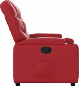 vidaXL Πολυθρόνα Ανακλινόμενη Κόκκινη από Συνθετικό Δέρμα