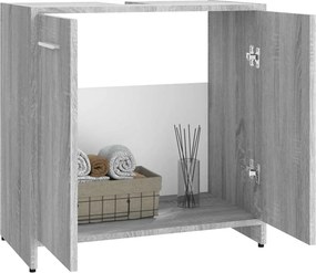 vidaXL Ντουλάπι Μπάνιου Γκρι Sonoma 60x33x60 εκ. Επεξεργασμένο Ξύλο
