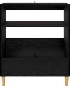 vidaXL Βάση πικάπ Μαύρη Δρυς 71 x 39,5 x 83 εκ. Επεξεργασμένο Ξύλο
