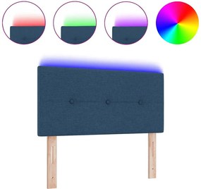 vidaXL LED κεφαλάρι με φώτα λωρίδας LED Μπλε 100 cm Πολυεστέρας