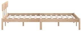 vidaXL Πλαίσιο Κρεβατιού 150 x 200 εκ. Μασίφ Ξύλο Πεύκου King Size