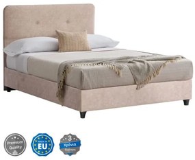 ΚΡΕΒΑΤΙ HM648.22 DOLORES, ΜΠΕΖ ΥΦΑΣΜΑ τ.NUBUCK, 120x200 εκ.