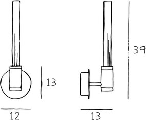 Απλίκα Τοίχου Liberty Single Wall Ø12cm Μαύρο