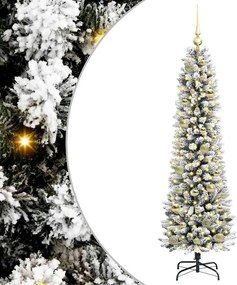 vidaXL Τεχνητό Χριστουγεννιάτικο Δέντρο με 150 LED Λευκό 150 cm