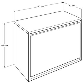 Παπουτσοθήκη Step Megapap 6 ζευγών σε χρώμα λευκό 60x30x42εκ.