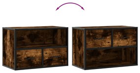 vidaXL Έπιπλο Τηλεόρασης Καπνιστή Δρυς 60x31x39,5 εκ Ξύλο/Μέταλλο