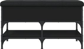 vidaXL Παπουτσοθήκη Μαύρη 82x42x45 εκ. από Επεξεργασμένο Ξύλο