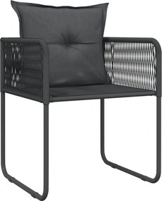 vidaXL Σετ Τραπεζαρίας Κήπου 5 Τεμαχίων Μαύρο