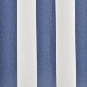 vidaXL Ανταλλακτικό Ύφασμα Τέντας Μπλε και Λευκό 6x3 μ. Πολυεστέρας