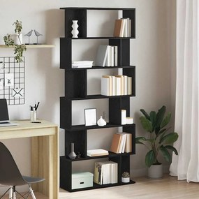 vidaXL Βιβλιοθήκη Μαύρη Δρυς 80x24x190,5 εκ. από Τεχνητό Ξύλο