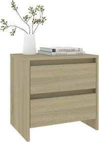 vidaXL Κομοδίνα 2 τεμ. Sonoma Δρυς 45x34,5x44,5 εκ. Επεξεργασμένο Ξύλο