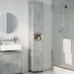 vidaXL Ντουλάπι Μπάνιου με ράφι Σκυρόδεμα Γκρι 30,5 x 30 x 195 εκ