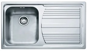 Franke Logica LLL 611 Ένθετος Σαγρέ Ανοξείδωτος Νεροχύτης Inox Ποδιά Δεξιά 45 cm