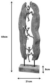 ΕΠΙΤΡΑΠΕΖΙΟ ΔΙΑΚΟΣΜΗΤΙΚΟ CLIMB INART ΦΥΣΙΚΟ ΜΑΝΓΚΟ ΞΥΛΟ-ΑΛΟΥΜΙΝΙΟ 21X8X69ΕΚ