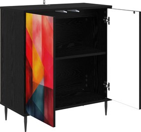 vidaXL Πλαϊνό γραφείο HEESCH Μαύρη Δρυς 69 x 33 x 76 εκ.