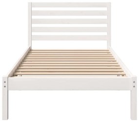 vidaXL Σκελετός Κρεβατιού Λευκό 100 x 200 cm Μασίφ ξύλο πεύκου