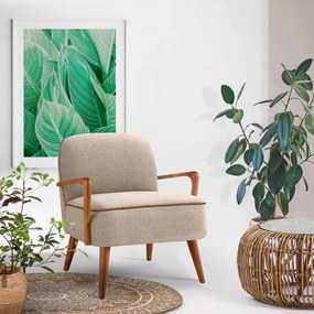 PASTORE leisure armchair  light beige / light walnut DIOMMI V-CH-PASTORE-FOT DIOMMI-60-21666