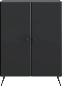 vidaXL Πλαϊνό γραφείο Μαύρο 66 x 34,5 x 90 εκ Επεξεργασμένο Ξύλο