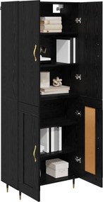 VidaXL Highboard Μαύρη Οξυά 69,5 x 34 x 180 εκ. Επεξεργασμένο Ξύλο