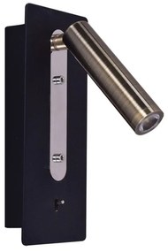 Φωτιστικό Τοίχου - Απλίκα 77-3580 SE 129-1AB Led Cruz Black Homelighting Metal