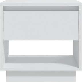 vidaXL Κομοδίνο Λευκό 45 x 34 x 44 εκ. από Μοριοσανίδα