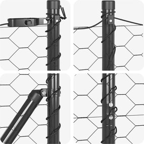 vidaXL Στύλος Περιφράξεων Γκρι 25 x 1,4 μ (50 mm πλέγμα)