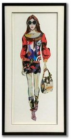 Supergreens Πίνακας Κολάζ Γυναίκα με Τσάντα 50x100 εκ.