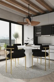 Stewehome Σετ Τραπεζαρίας 4 Ατόμων Τραπέζι με Καρέκλες λευκό 90x90 cm