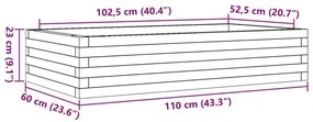 Ζαρντινιέρα Κήπου 110x60x23 εκ. από Εμποτισμένο Ξύλο Πεύκου - Καφέ