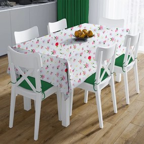 Τραπεζομάντηλο Αλέκιαστο Daisies 463 White-Pink DimCol 180x300 Βαμβάκι-Πολυέστερ