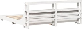 vidaXL Σκελετός Κρεβ. Χωρίς Στρώμα Λευκό 180x200 εκ Μασίφ Πεύκο