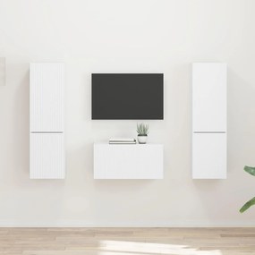 vidaXL 3 pcs Λευκό