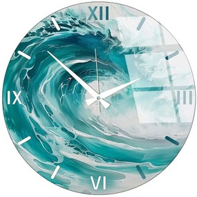 Ρολόι Τοίχου Γυάλινο 884ASF1120 Φ40cm Multi Wallity Glass