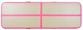 vidaXL Στρώμα Ενόργανης Φουσκωτό Ροζ 400 x 100 x 10 εκ. PVC με Τρόμπα