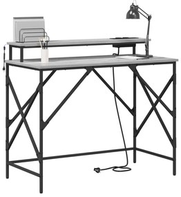 vidaXL Γραφείο Γκρι sonoma 100 x 50 x 86.5 εκ Επεξεργασμένο ξύλο