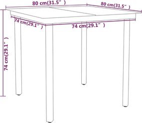 vidaXL Σετ Τραπεζαρίας Κήπου 5 Τεμαχίων Μαύρο