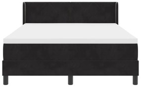 vidaXL Στρώμα Κρεβατιού με Στρώμα Μαύρο 160x200 εκ Βελούδο