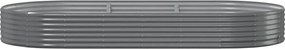 vidaXL Ζαρντινιέρα Γκρι 296x140x36 εκ. Γαλβανισμένος χάλυβας